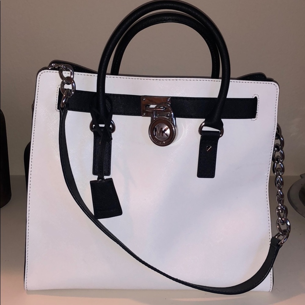 Michael Kors Black and White Tote Purse